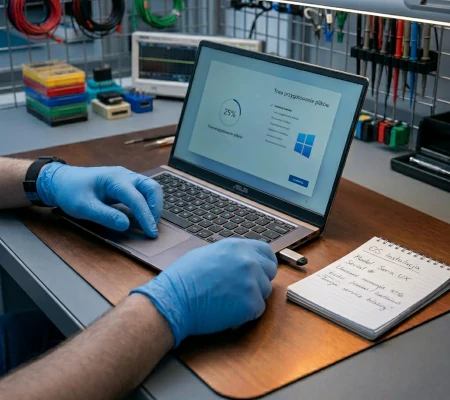 Instalacja systemu Windows w laptopie Microsoft