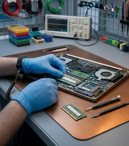 Wymiana pamięci RAM w laptopie Microsoft