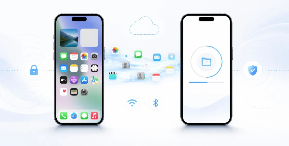 Przegranie danych z iPhone na iPhone